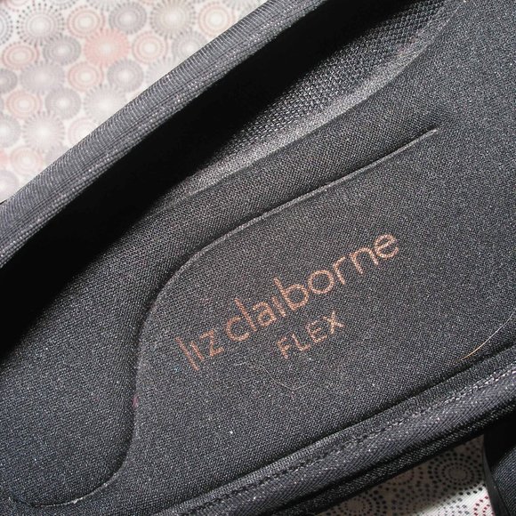 LIz Claiborne Flex Women's Shoes Pumps 9 1/2M Black Square Toe Slip On - Picture 5 of 9